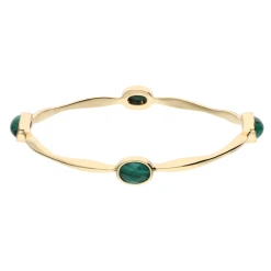 Accessories Statement-Armreif Mit Grünem Schmuckstein