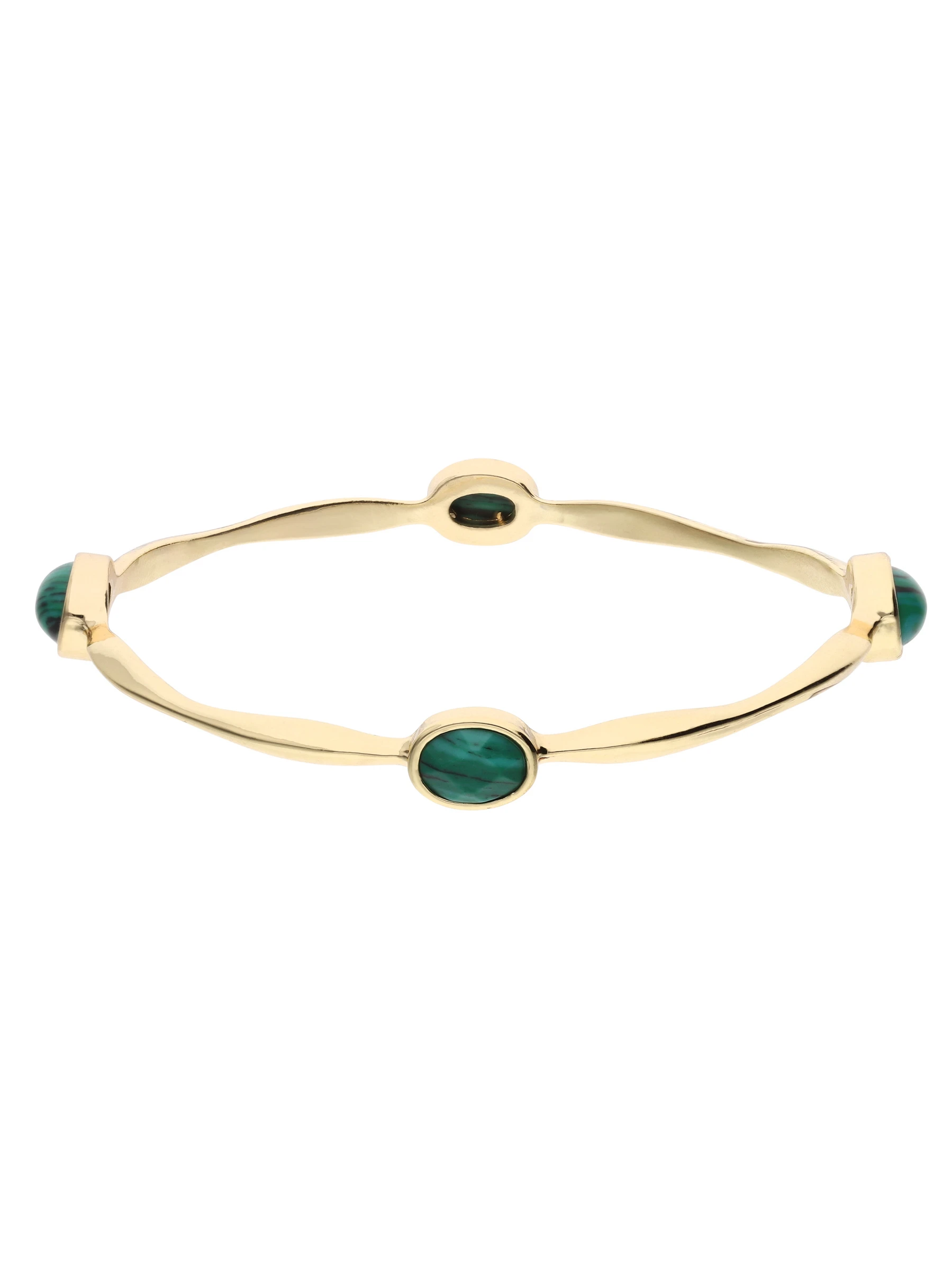 Accessories Statement-Armreif Mit Grünem Schmuckstein 3 Accessories Statement-Armreif Mit Grünem Schmuckstein