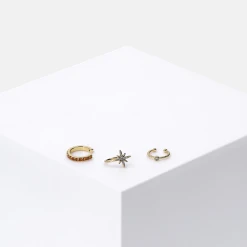 Accessories Earcuff-Set Vergoldet Mit Nordstern-Motiv Und Strasssteinen 7 Accessories Earcuff-Set Vergoldet Mit Nordstern-Motiv Und Strasssteinen -Always® shop MAM 7934047 SHOP IMAGE 1.4