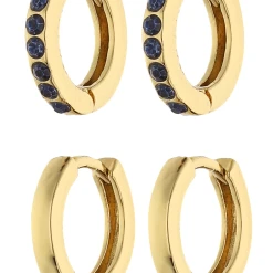 Accessories Creolen Im Set Vergoldet Mit Strasssteinen