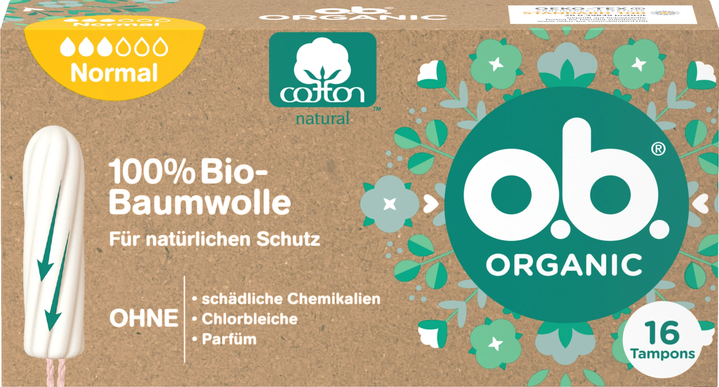 O.b. Organic Tampons Normal 4 O.b. Organic Tampons Normal – Bild 2