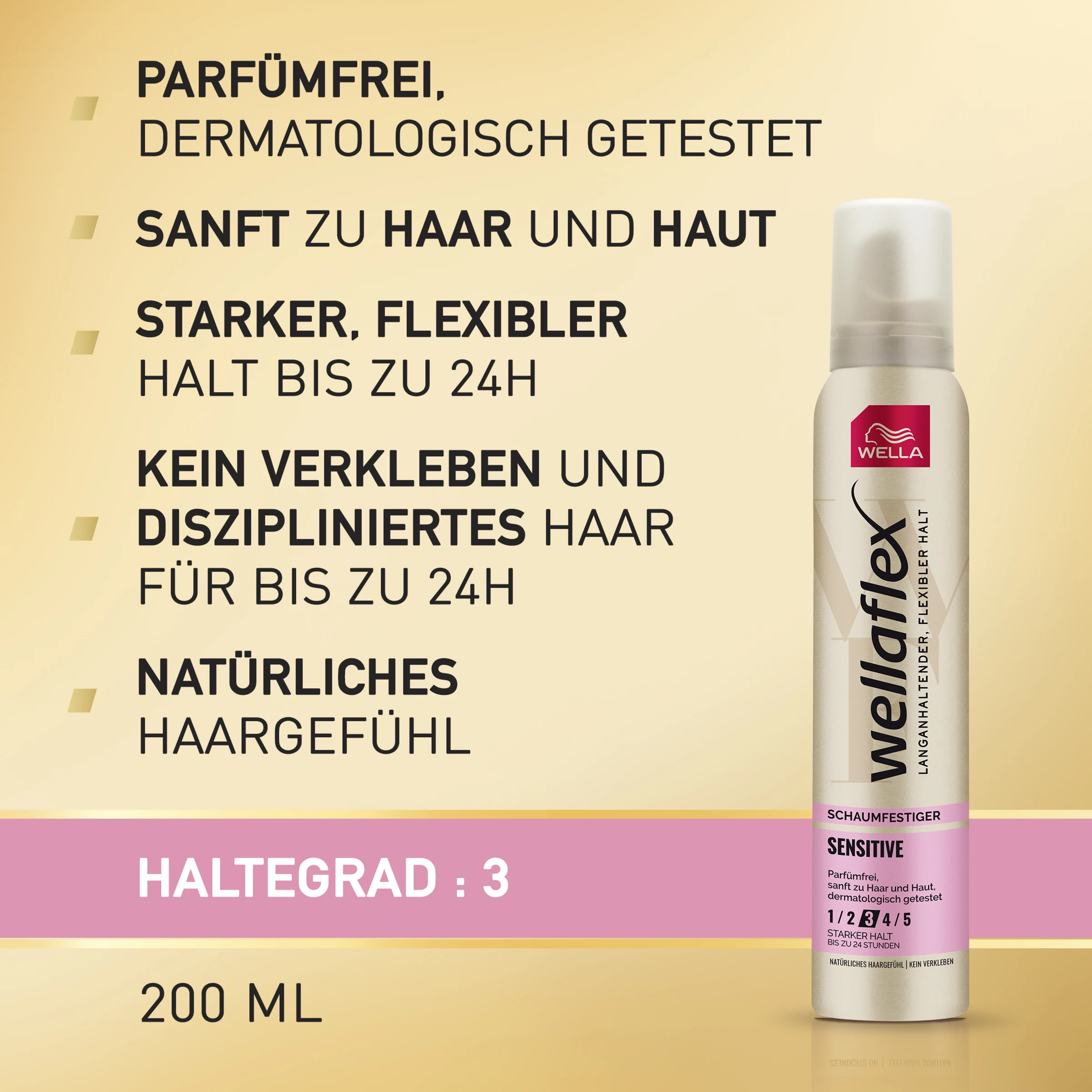 Wella Wellaflex Schaumfestiger Sensitive Starker Halt 7 Wella Wellaflex Schaumfestiger Sensitive Starker Halt – Bild 5