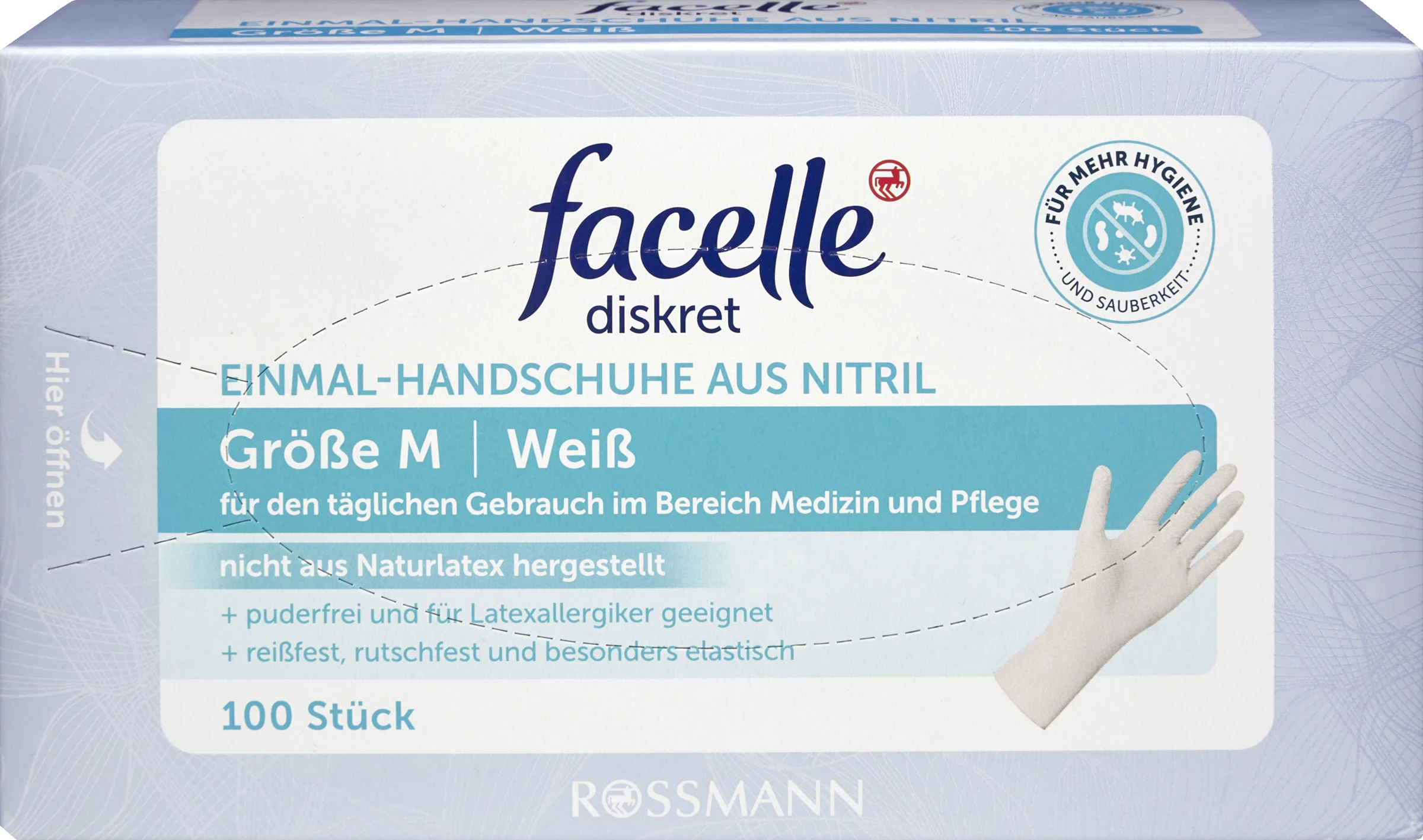 Facelle Einmalhandschuhe Aus Nitril Gr. M 3 Facelle Einmalhandschuhe Aus Nitril Gr. M