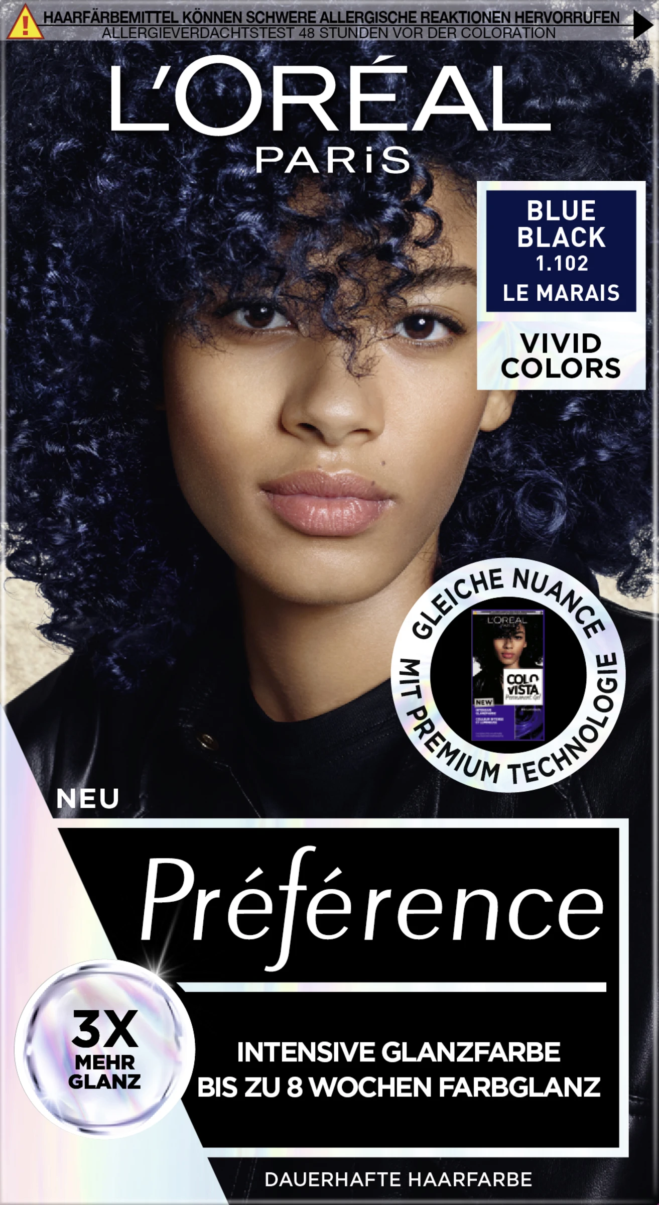 L’Oréal Paris Préférence Vivid Colors Blue Black 3 L’Oréal Paris Préférence Vivid Colors Blue Black