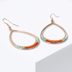 Accessories Goldglänzende Ohrhänger Mit Mehrfarbigen Glasperlen -Always® shop MAM 8388868 SHOP IMAGE 2.3