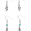 Accessories Silberfarbenes Ohrhänger-Set Im Boho Chic-Look, Feder-Motiv, Schlangen-Motiv -Always® shop MAM 8470504 SHOP IMAGE 1.4