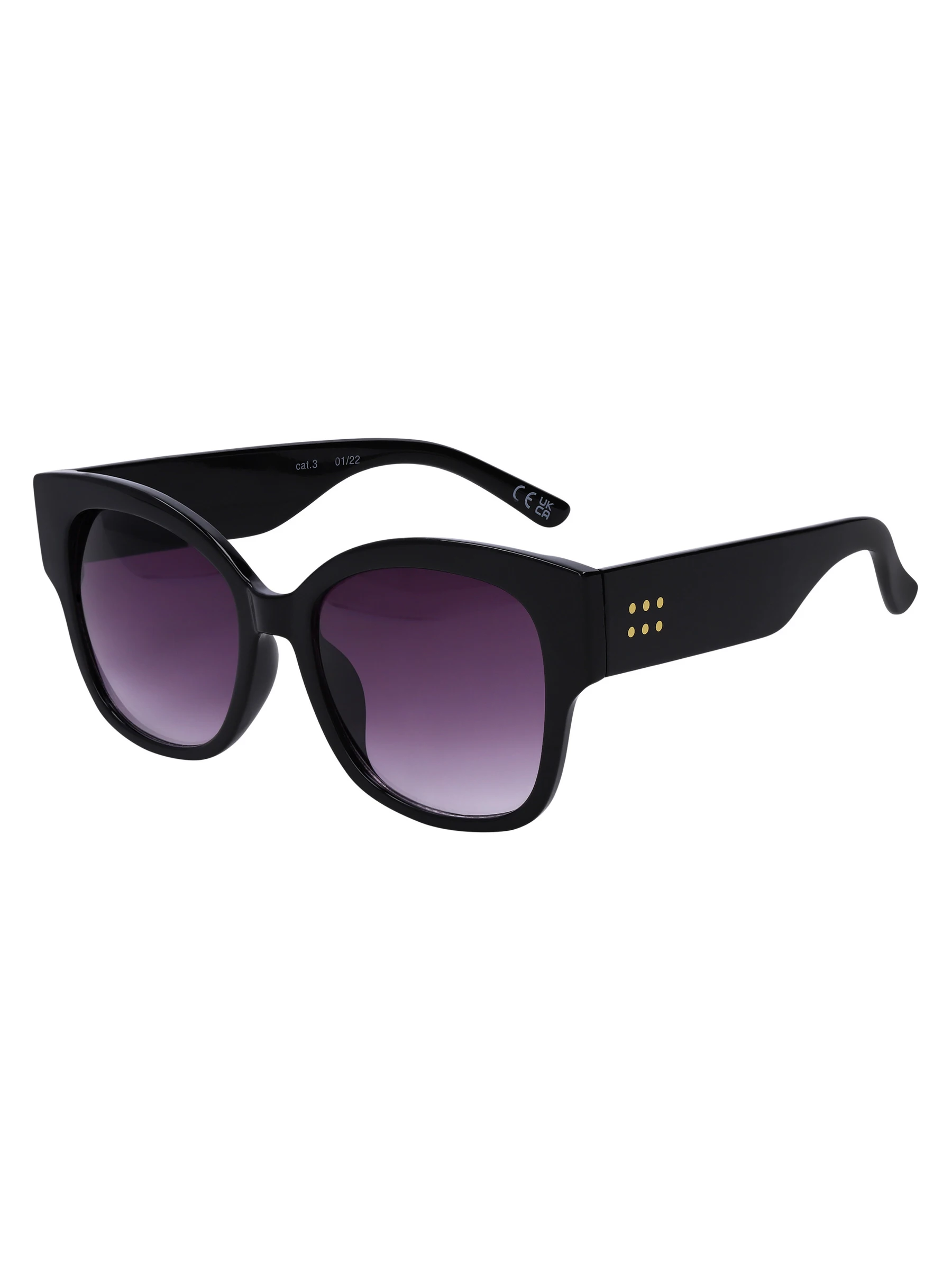 SIX Klassische Schwarze Sonnenbrille 4 SIX Klassische Schwarze Sonnenbrille – Bild 2
