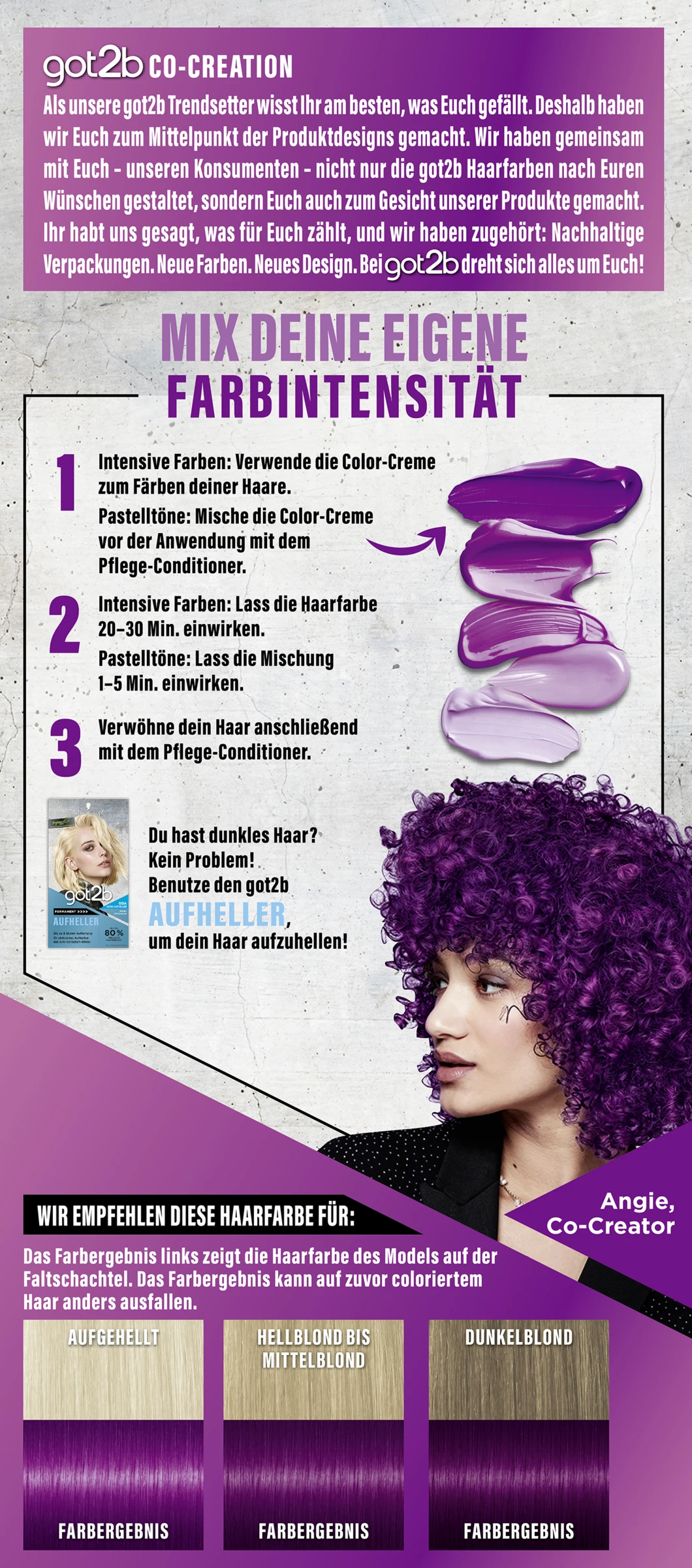 Schwarzkopf Got2b Temporäre Haarfarbe FARB/ARTIST 094 Blueberry Lila 6 Schwarzkopf Got2b Temporäre Haarfarbe FARB/ARTIST 094 Blueberry Lila – Bild 4