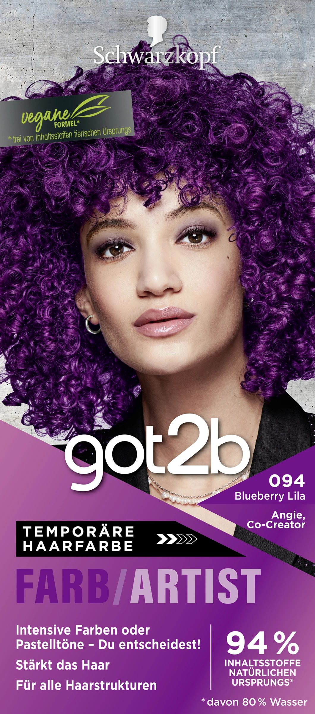 Schwarzkopf Got2b Temporäre Haarfarbe FARB/ARTIST 094 Blueberry Lila 3 Schwarzkopf Got2b Temporäre Haarfarbe FARB/ARTIST 094 Blueberry Lila