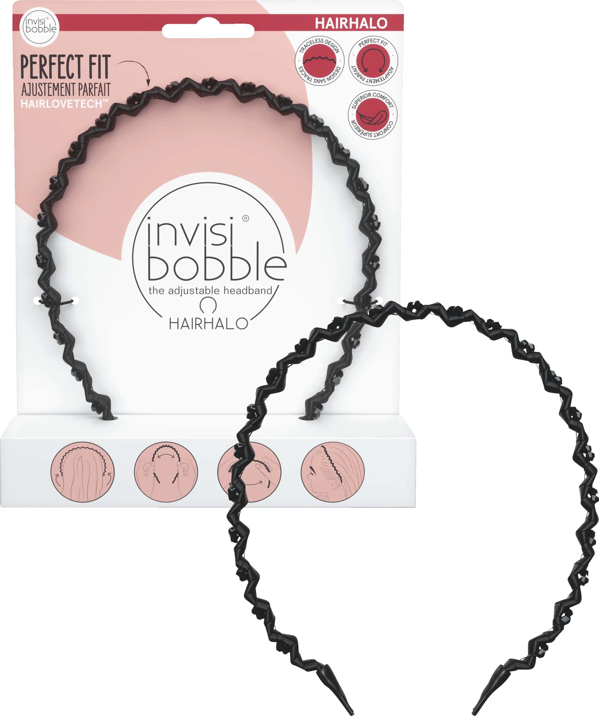 Invisibobble® HAIRHALO Haarreifen Black Sparkle 4 Invisibobble® HAIRHALO Haarreifen Black Sparkle – Bild 2
