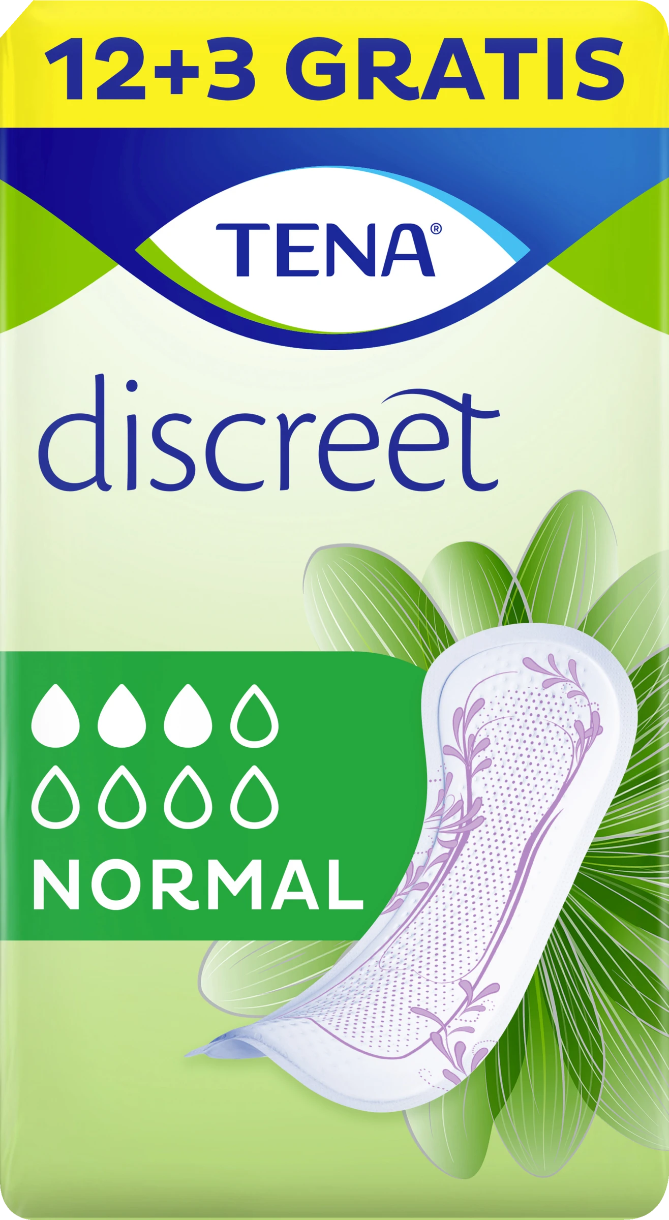 TENA Discreet Normal Einlagen 12+3 3 TENA Discreet Normal Einlagen 12+3