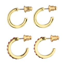 Alternative view of Accessories Vergoldetes Creolen-Set Von Angelina Pannek