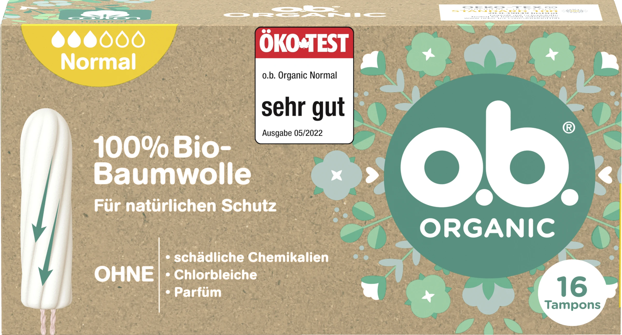 O.b. Organic Tampons Normal 3 O.b. Organic Tampons Normal