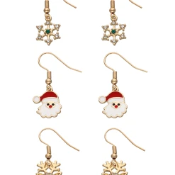 Accessories Ohrring-Set Mit Weihnachtsmotiven