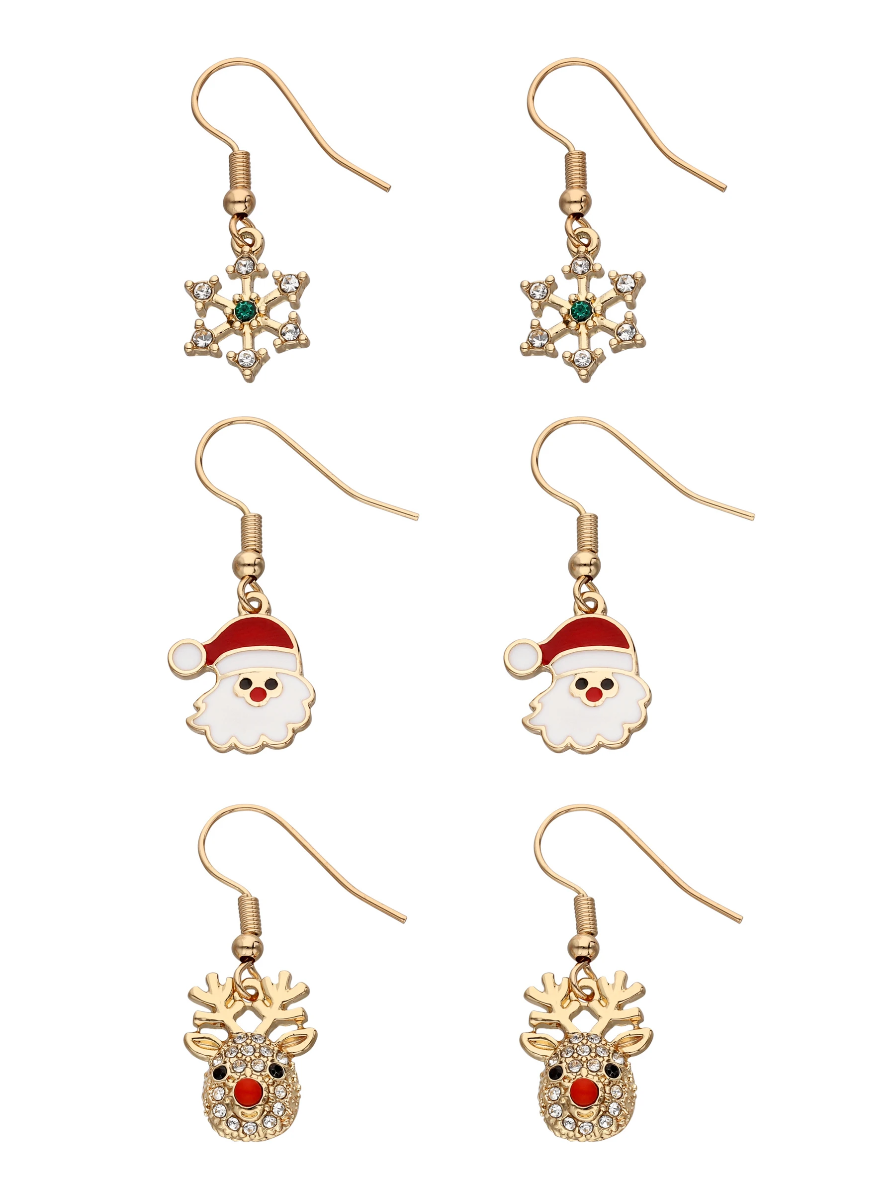 Accessories Ohrring-Set Mit Weihnachtsmotiven 3 Accessories Ohrring-Set Mit Weihnachtsmotiven