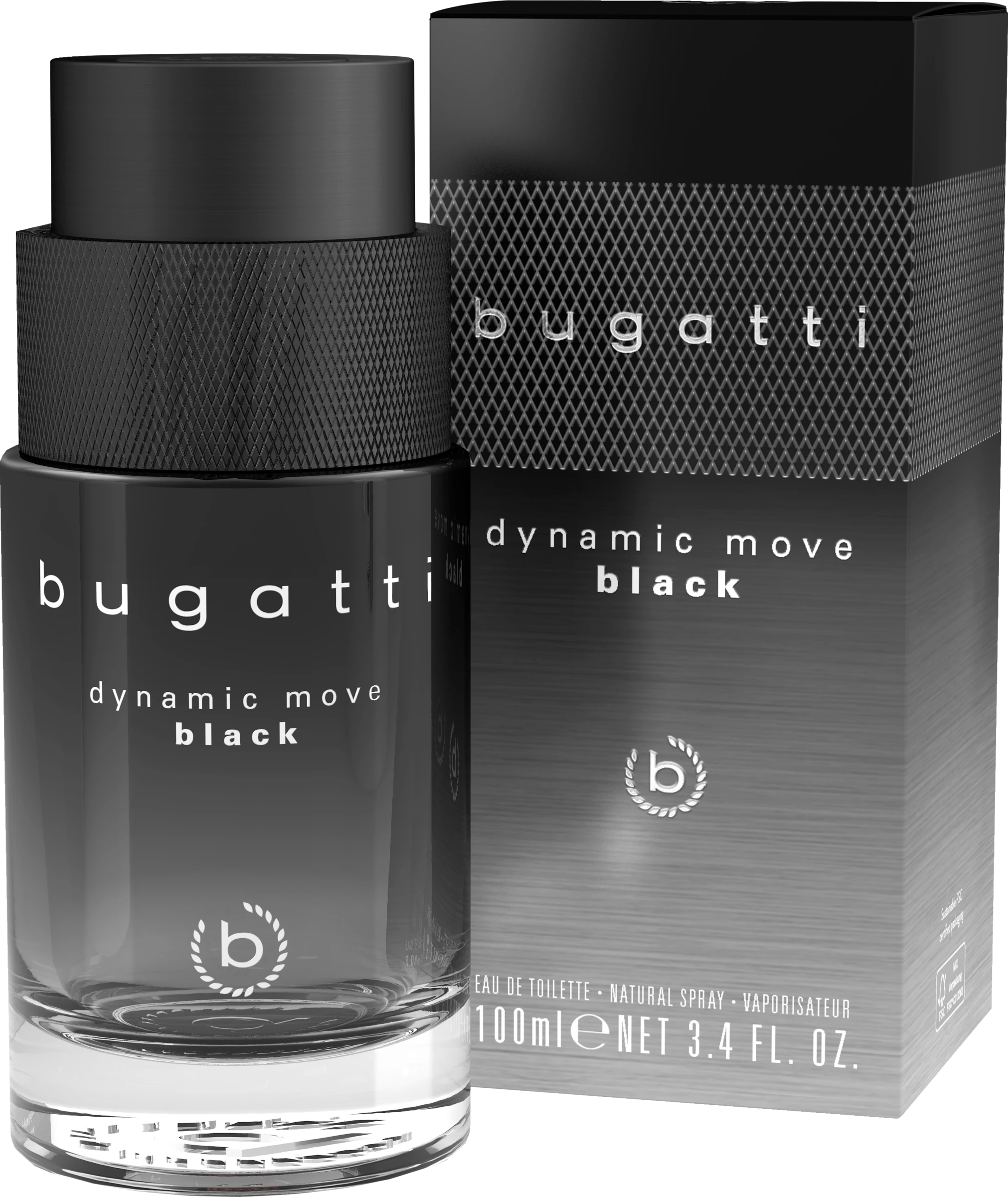 Bugatti Dynamic Move Black, EdT 100 Ml 5 Bugatti Dynamic Move Black, EdT 100 Ml – Bild 3