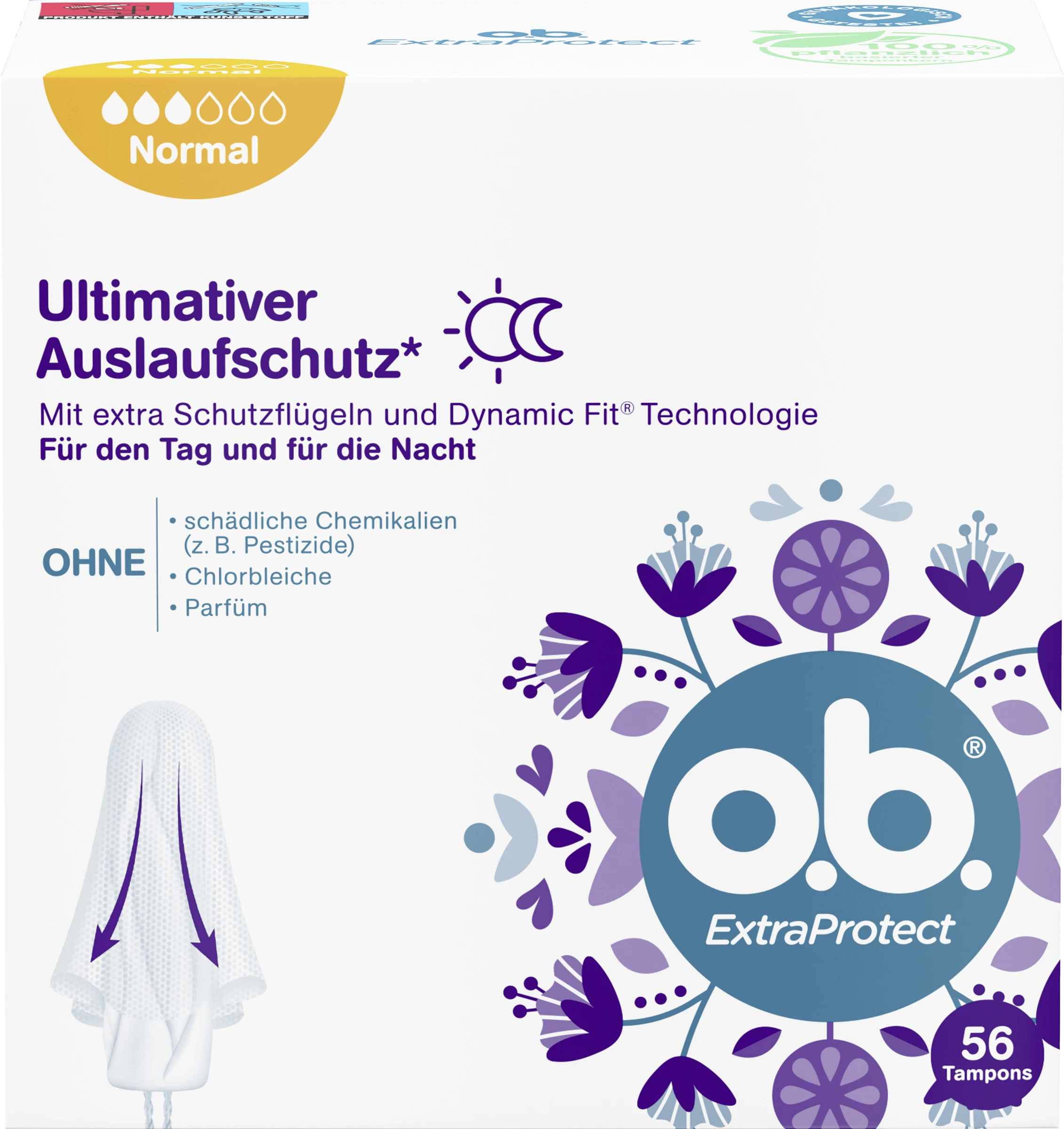 O.b. ExtraProtect Tampons Normal 3 O.b. ExtraProtect Tampons Normal