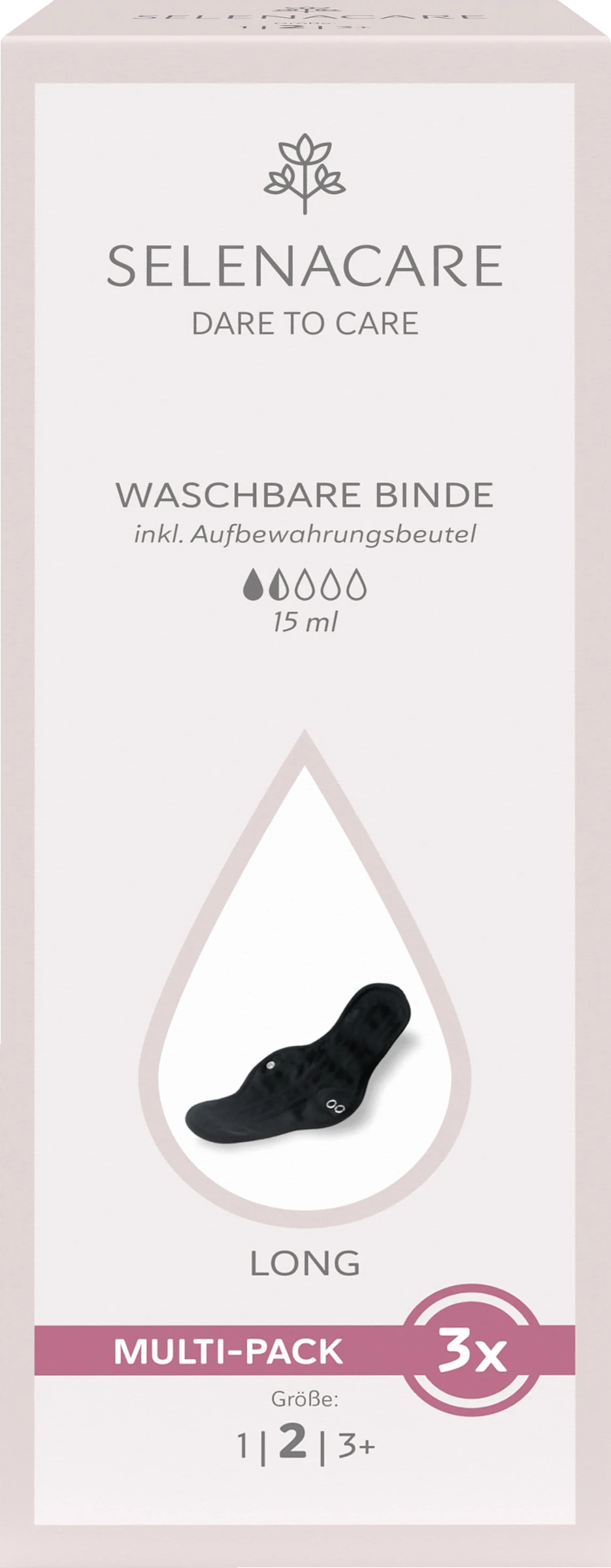Selenacare Waschbare Binde Long 3 Selenacare Waschbare Binde Long