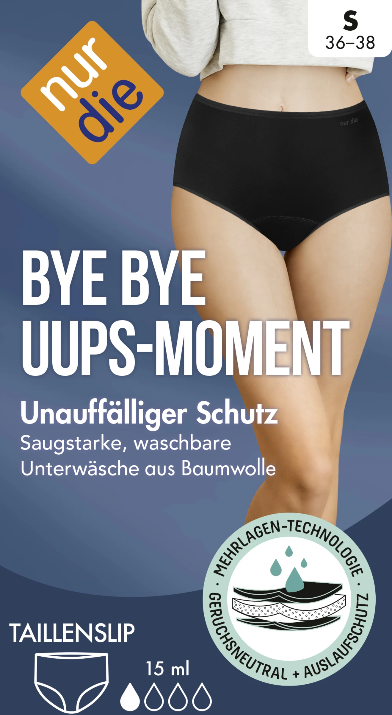 Nur Die Bye Bye Uups-Moment Taillenslip Schwarz Gr. S 36-38 3 Nur Die Bye Bye Uups-Moment Taillenslip Schwarz Gr. S 36-38
