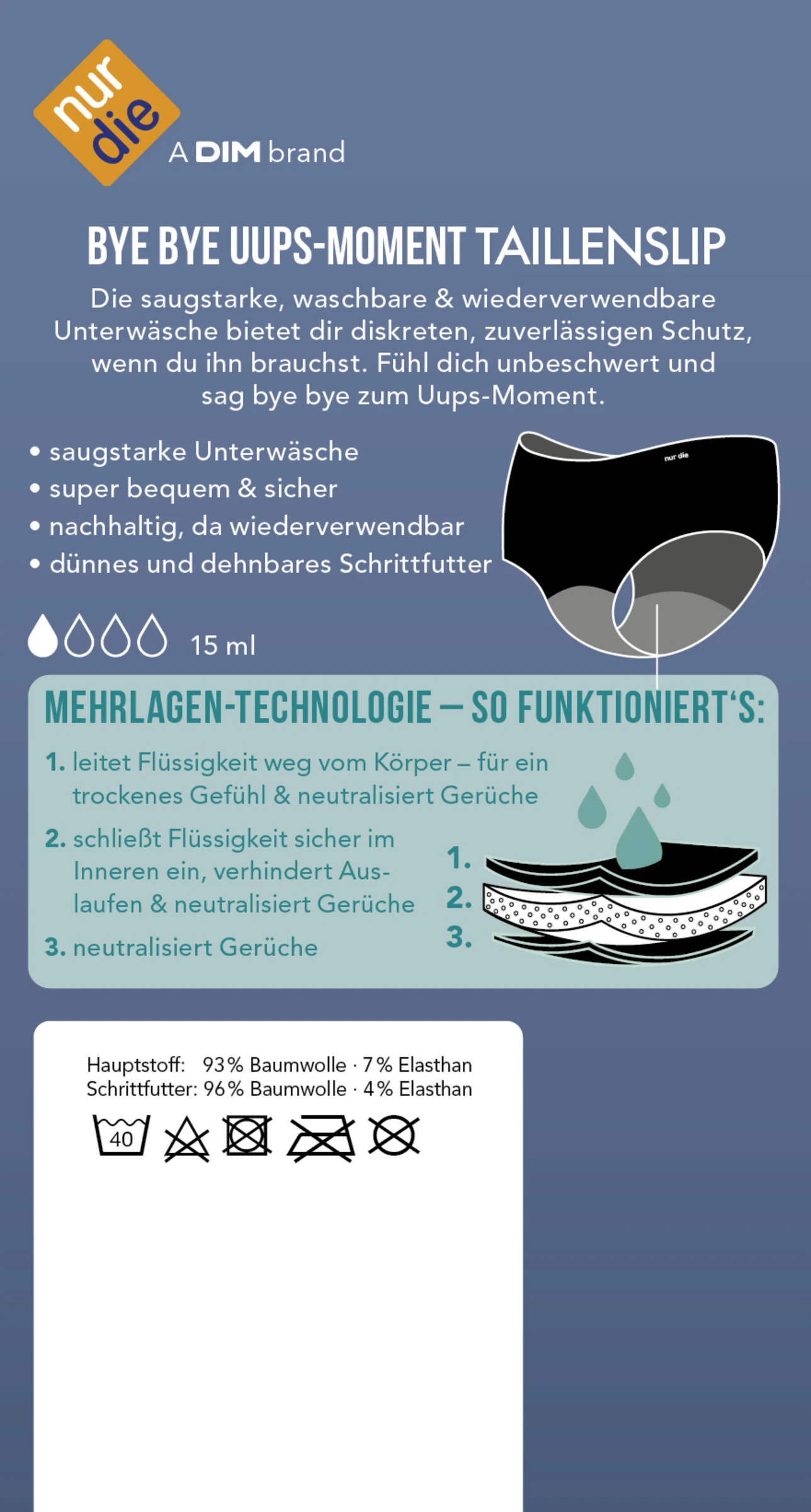 Nur Die Bye Bye Uups-Moment Taillenslip Schwarz Gr. S 36-38 4 Nur Die Bye Bye Uups-Moment Taillenslip Schwarz Gr. S 36-38 – Bild 2