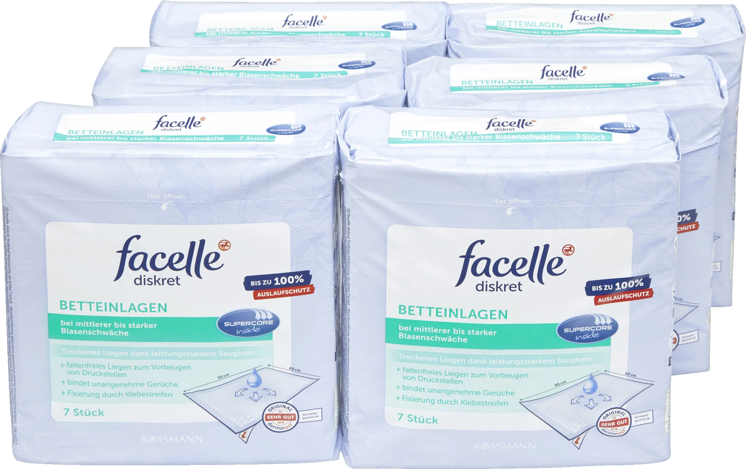 Facelle Diskret Vorteilspack Betteinlagen 3 Facelle Diskret Vorteilspack Betteinlagen