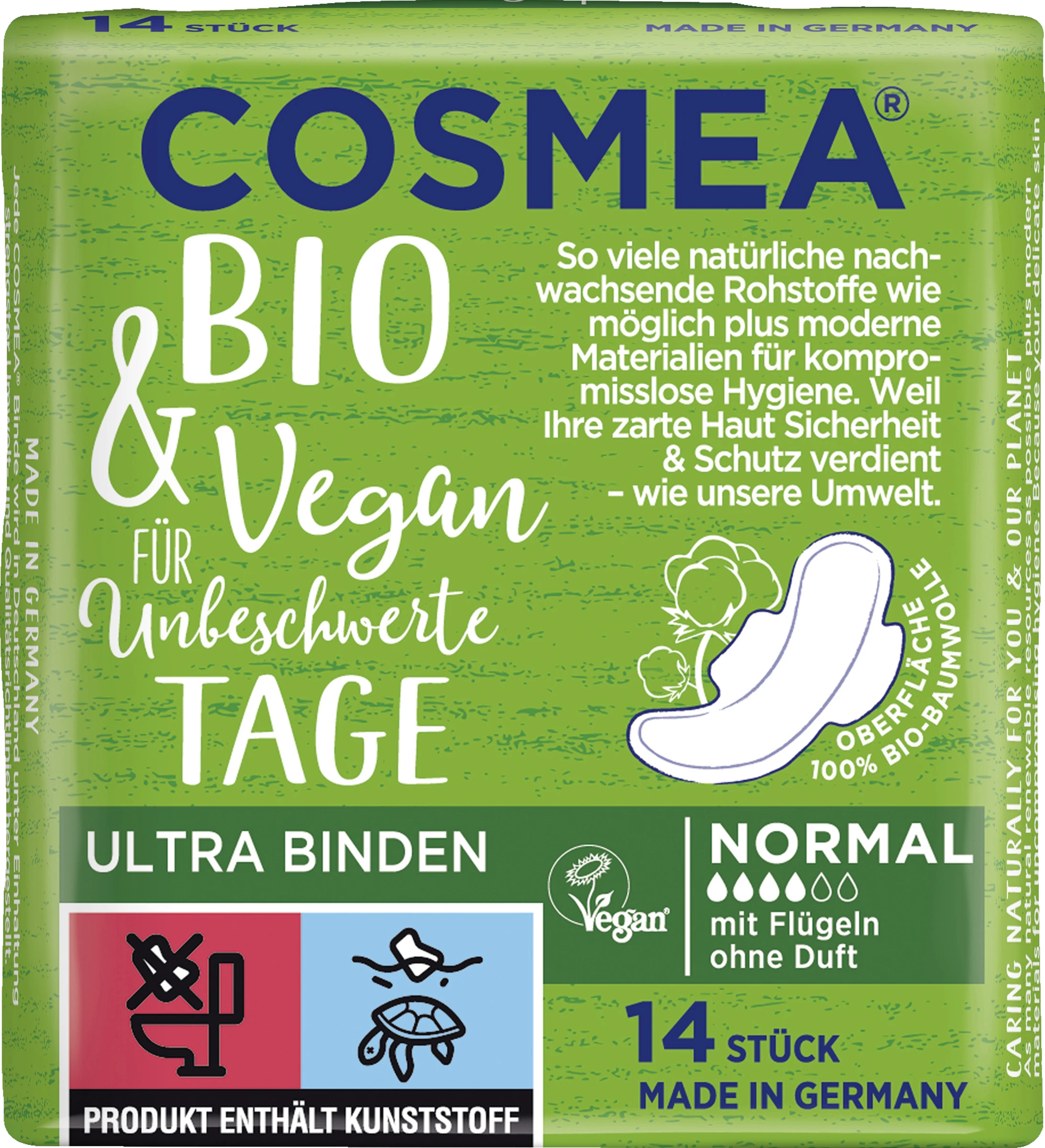 Cosmea Bio Ultra Binden Normal Mit Flügeln Ohne Duft 3 Cosmea Bio Ultra Binden Normal Mit Flügeln Ohne Duft