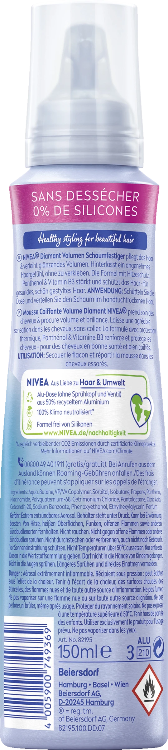 NIVEA Diamant Volumen Schaumfestiger 4 NIVEA Diamant Volumen Schaumfestiger – Bild 2