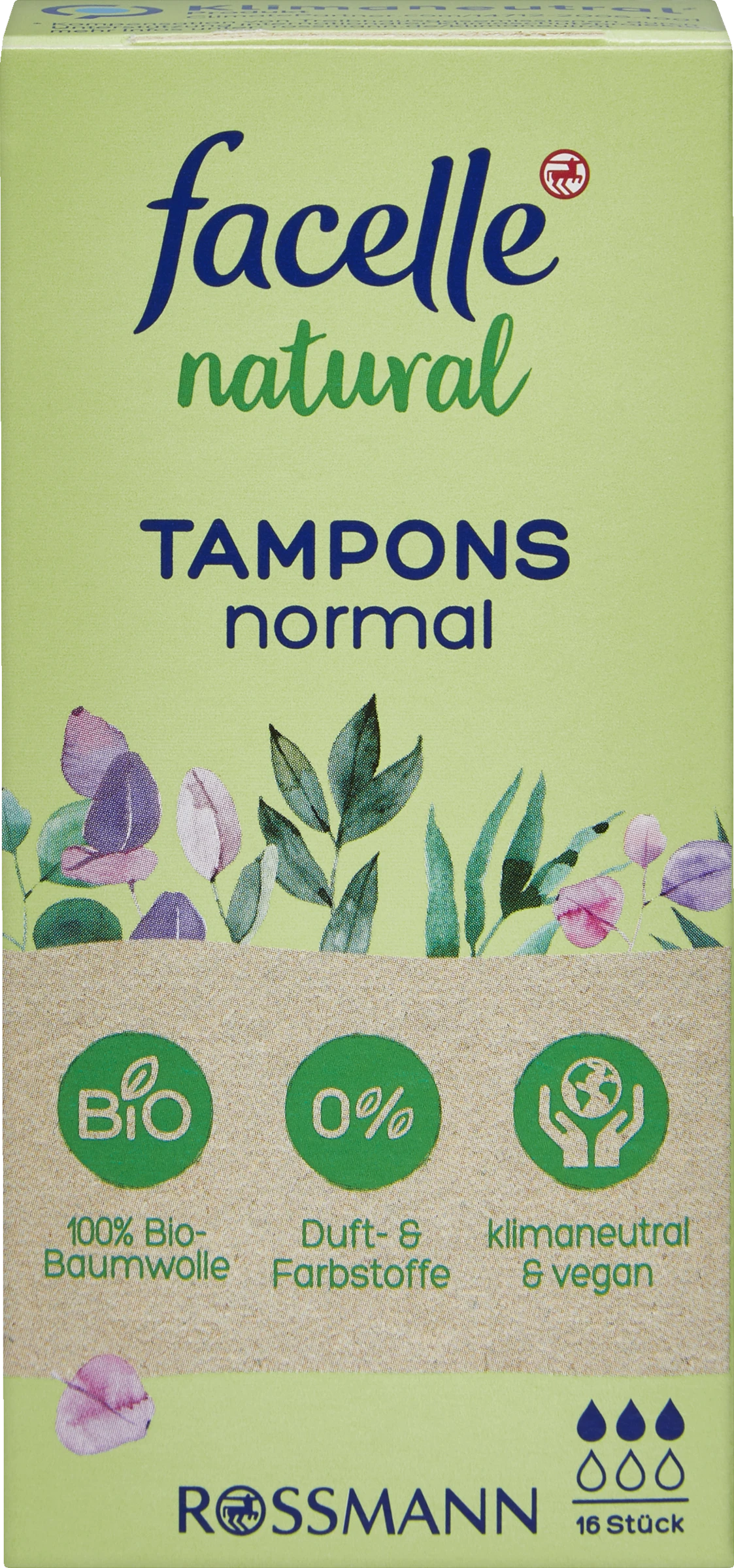 Facelle Natural Tampons Normal 3 Facelle Natural Tampons Normal
